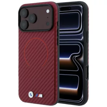   BMW M Carbon Printed Ring MagSafe iPhone 18 Pro Max / 17 Pro Max (BMHMP18X26SWPCMXR) tok, bordó