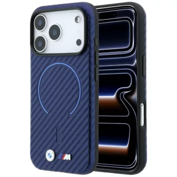   BMW M Carbon Printed Ring MagSafe iPhone 18 Pro Max / 17 Pro Max (BMHMP18X26SWPCMVB) tok, sötétkék