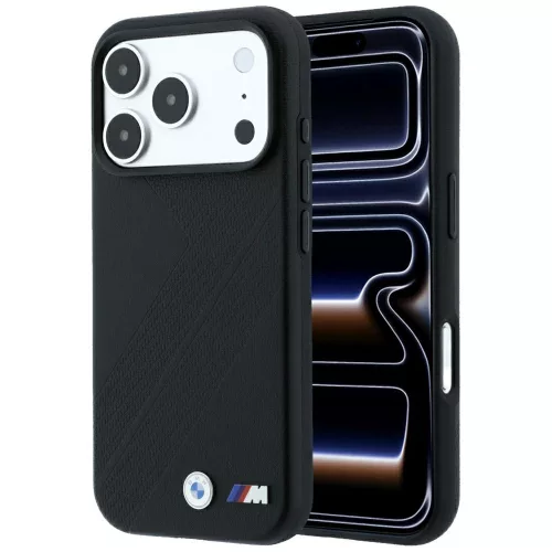 BMW M Tire Track Metal Logo MagSafe iPhone 18 Pro Max / 17 Pro Max (BMHMP18X26SWPDKK) tok, fekete