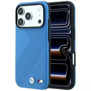   BMW M Tire Track Metal Logo MagSafe iPhone 18 Pro / 17 Pro (BMHMP18L26SWPDKB) tok, kék
