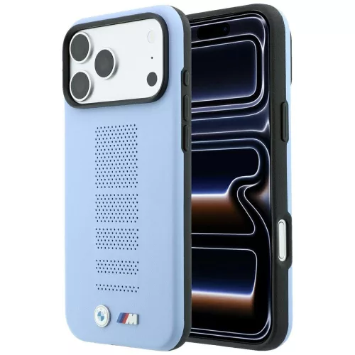 BMW M Blue Perfo Metal Logo MagSafe iPhone 18 Pro / 17 Pro (BMHMP18L26SWPPEB) tok, kék