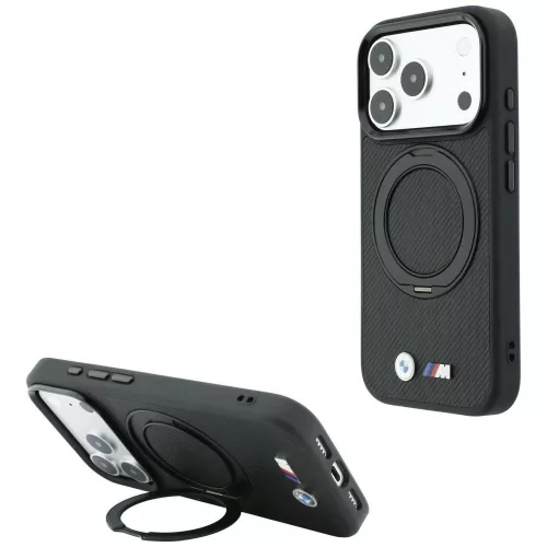 BMW Kevlar Ring St 360 MagSafe iPhone 18 Pro Max / 17 Pro Max (BMHMP18X26SWTKRSK) tok, fekete
