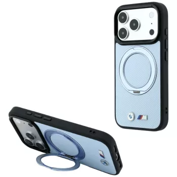   BMW Kevlar Ring St 360 MagSafe iPhone 18 Pro Max / 17 Pro Max (BMHMP18X26SWTKRSB) tok, kék