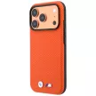 BMW M Quadrille Kevlar Metal Logo MagSafe iPhone 18 Pro (BMHMP18L25SWPUKEO) tok, narancssárga