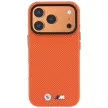BMW M Quadrille Kevlar Metal Logo MagSafe iPhone 18 Pro (BMHMP18L25SWPUKEO) tok, narancssárga