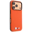BMW M Quadrille Kevlar Metal Logo MagSafe iPhone 18 Pro Max (BMHMP18X25SWPUKEO) tok, narancssárga