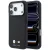 BMW M Quadrille Kevlar Tricolor & Metal Logo MagSafe iPhone 18 Pro (BMHMP18L25PUKTBOK) tok, fekete
