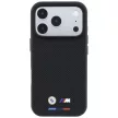 BMW M Quadrille Kevlar Tricolor & Metal Logo MagSafe iPhone 18 Pro (BMHMP18L25PUKTBOK) tok, fekete