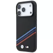 BMW M Quadrille Kevlar Print, Tricolor Lines & Metal Logo, MagSafe iPhone 18 Pro Max / 17 Pro Max (BMHMP18X25PUKDITK) tok, fekete
