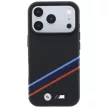 BMW M Quadrille Kevlar Print, Tricolor Lines & Metal Logo, MagSafe iPhone 18 Pro Max / 17 Pro Max (BMHMP18X25PUKDITK) tok, fekete