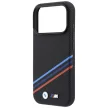 BMW M Quadrille Kevlar Print, Tricolor Lines & Metal Logo, MagSafe iPhone 18 Pro Max / 17 Pro Max (BMHMP18X25PUKDITK) tok, fekete