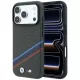 BMW M Quadrille Kevlar Print Tricolor Lines & Metal Logo MagSafe iPhone 18 Pro Max / 17 Pro Max (BMHMP18X25PUKDITA) tok, antracit