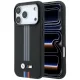BMW M Quadrille Kevlar Anthracite & Tricolor Print Lines MagSafe iPhone 18 Pro (BMHMP18L25PUKRESK) tok, fekete