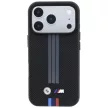 BMW M Quadrille Kevlar Anthracite & Tricolor Print Lines MagSafe iPhone 18 Pro (BMHMP18L25PUKRESK) tok, fekete