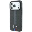 BMW M Quadrille Kevlar Tricolor Print Lines MagSafe iPhone 18 Pro / 17 Pro (BMHMP18L25PUKRESA) tok, antracit