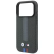 BMW M Quadrille Kevlar Tricolor Print Lines MagSafe iPhone 18 Pro Max / 17 Pro Max (BMHMP18X25PUKRESA) tok, antracit