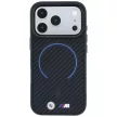 BMW M Kevlar Blue Print Ring Metal Logo MagSafe iPhone 18 Pro Max / 17 Pro Max (BMHMP18X26CFOMKB) tok, fekete