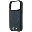 BMW M Kevlar Blue Print Ring Metal Logo MagSafe iPhone 18 Pro Max / 17 Pro Max (BMHMP18X26CFOMKB) tok, fekete