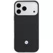 BMW Quilted Pattern Metal Logo Case+Wallet iPhone 18 Pro / 17 Pro tok, fekete