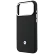BMW Quilted Pattern Metal Logo Case+Wallet iPhone 18 Pro / 17 Pro tok, fekete