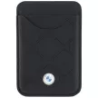 BMW Quilted Pattern Metal Logo Case+Wallet iPhone 18 Pro / 17 Pro tok, fekete
