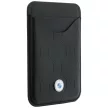 BMW Quilted Pattern Metal Logo Case+Wallet iPhone 18 Pro / 17 Pro tok, fekete