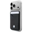 BMW Quilted Pattern Metal Logo Case+Wallet iPhone 18 Pro Max / 17 Pro Max tok, fekete
