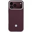 BMW Quilted Pattern Metal Logo case+wallet iPhone 18 Pro / 17 Pro tok, bordó