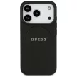 Guess Grained Gold Ring MagSafe iPhone 18 Pro / 17 Pro (GUHMP18LPGHSMMK) tok, fekete