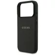 Guess Grained Gold Ring MagSafe iPhone 18 Pro / 17 Pro (GUHMP18LPGHSMMK) tok, fekete