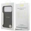 Guess Grained Gold Ring MagSafe iPhone 18 Pro Max / 17 Pro Max (GUHMP18XPGHSMMK) tok, fekete