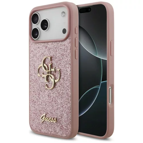 Guess Fixed Glitter Big 4G iPhone 18 Pro Max / 17 Pro Max (GUHCP18XHG4SGP) tok, rózsaszín