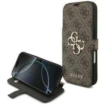   Guess Book 4G Metal Logo iPhone 18 Pro / 17 Pro (GUBKP18L4GMGBR) tok, barna