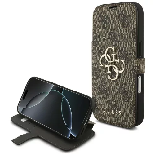 Guess Book 4G Metal Logo iPhone 18 Pro / 17 Pro (GUBKP18L4GMGBR) tok, barna