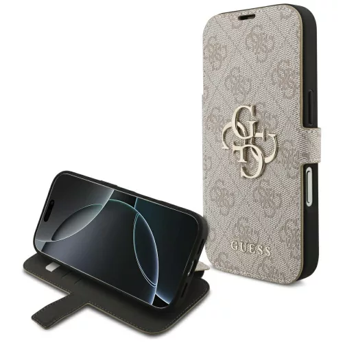 Guess Book 4G Metal Logo iPhone 18 Pro / 17 Pro (GUBKP18L4GMGPI) tok, rózsaszín