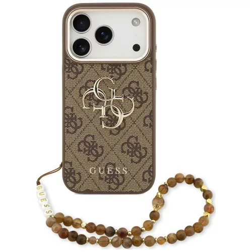 Guess 4G Strap 4G Classic Logo Metal Trims iPhone 18 Pro / 17 Pro (GUHCP18LP4GMGSCW) tok, barna