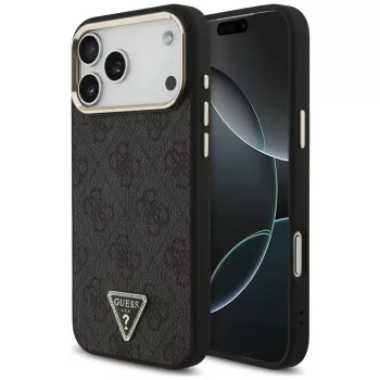   Guess 4G Triangle Logo MagSafe iPhone 18 Pro Max / 17 Pro Max (GUHMP18XP4GTDGMK) tok, fekete-arany