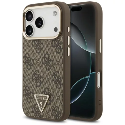 Guess 4G Triangle Logo MagSafe iPhone 18 Pro / 17 Pro (GUHMP18LP4GTDGMW) tok, barna