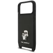 Karl Lagerfeld Saffiano Karl&Choupette Metal Pin Cbdy Strap iPhone 18 Pro / 17 Pro (KLHCP18LSAKCPBK) tok, fekete