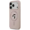 Karl Lagerfeld Silicone Karl&Choupette Ring MagSafe iPhone 18 Pro / 17 Pro (KLHMP18LSCMKCRHP) tok, rózsaszín