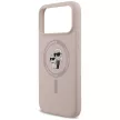 Karl Lagerfeld Silicone Karl&Choupette Ring MagSafe iPhone 18 Pro Max / 17 Pro Max (KLHMP18XSCMKCRHP) tok, rózsaszín