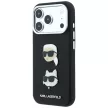 Karl Lagerfeld Saffiano Karl&Choupette Heads Pins Strap Logo iPhone 18 Pro / 17 Pro (KLHCP18LPSWFDHPSK) tok, fekete