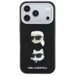 Karl Lagerfeld Saffiano Karl&Choupette Heads Pins Strap Logo iPhone 18 Pro / 17 Pro (KLHCP18LPSWFDHPSK) tok, fekete
