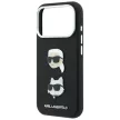 Karl Lagerfeld Saffiano Karl&Choupette Heads Pins Strap Logo iPhone 18 Pro / 17 Pro (KLHCP18LPSWFDHPSK) tok, fekete