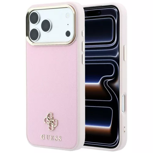 Guess Saffiano Small 4G & Classic Logo MagSafe iPhone 18 Pro Max / 17 Pro Max (GUHMP18X6PSA4DMP) tok, rózsaszín