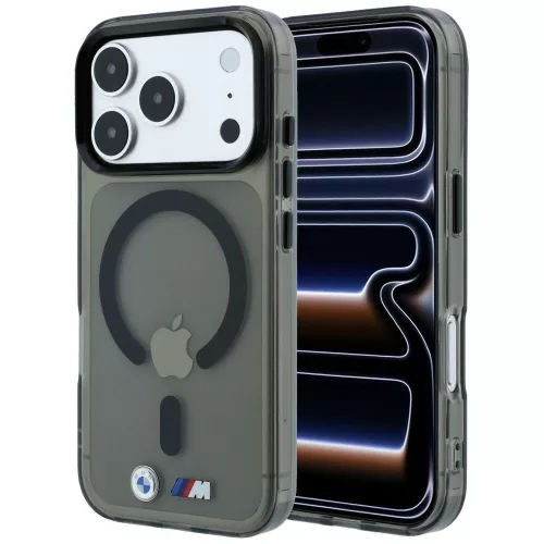 BMW M IML Glossy Metal Logo & Trims MagSafe iPhone 18 Pro Max / 17 Pro Max (BMHMP18X26HTGMILK) tok, fekete