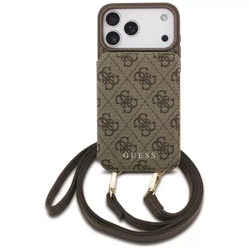 Guess 4G Cardslots & Magnetic Closure Crossbody iPhone 18 Pro / 17 Pro (GUHCP18LCB4GB) tok, barna
