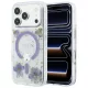 Guess Resin Flowers Glitter MagSafe iPhone 18 Pro / 17 Pro (GUHMP18LRBFGFGMU) tok, lila