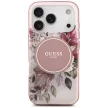 Guess IML Flower & Tonal Circle MagSafe iPhone 18 Pro Max / 17 Pro Max (GUHMP18XHFWBDCEP) tok, rózsaszín