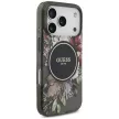 Guess IML Flowers Pearl Strap MagSafe iPhone 18 Pro / 17 Pro (GUHMP18LHFWBRCESK) tok, fekete